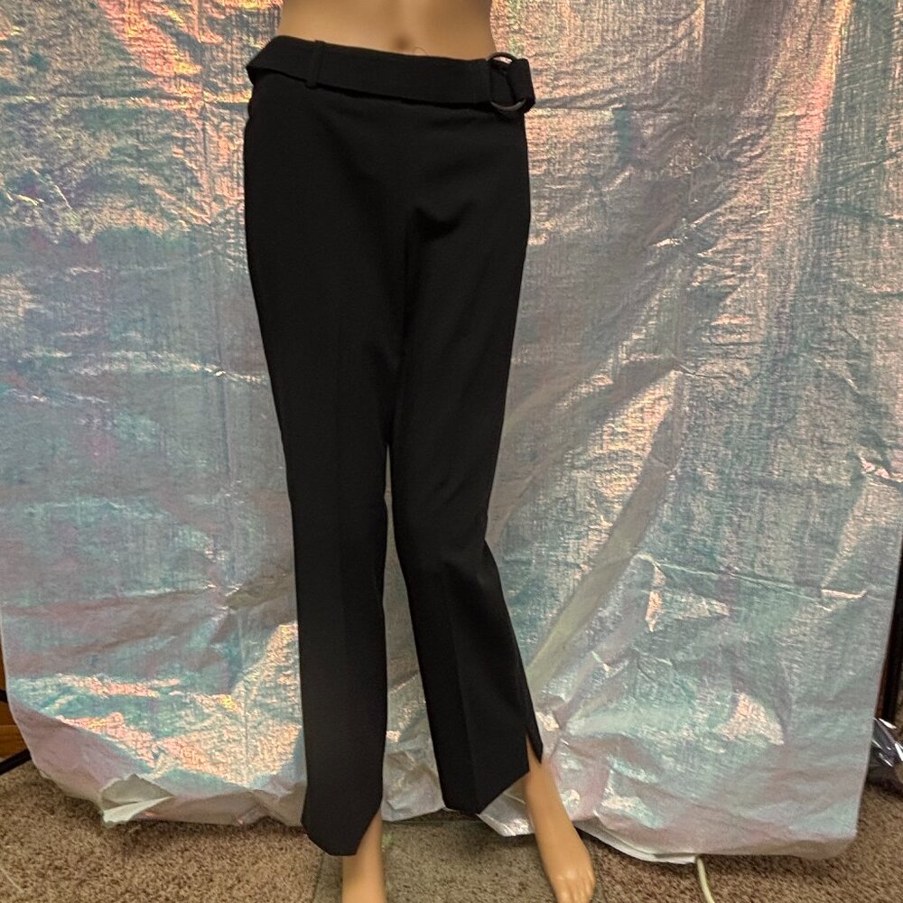 Larry Levine Stretch ladies 6 Petite Black Dress Pants